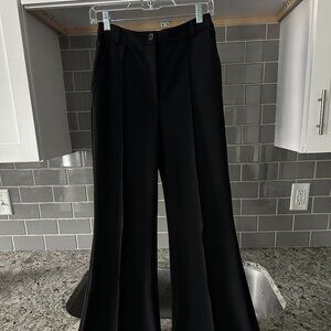 Sincerely Jules Crepe Black Flare Dress Pants Size Small